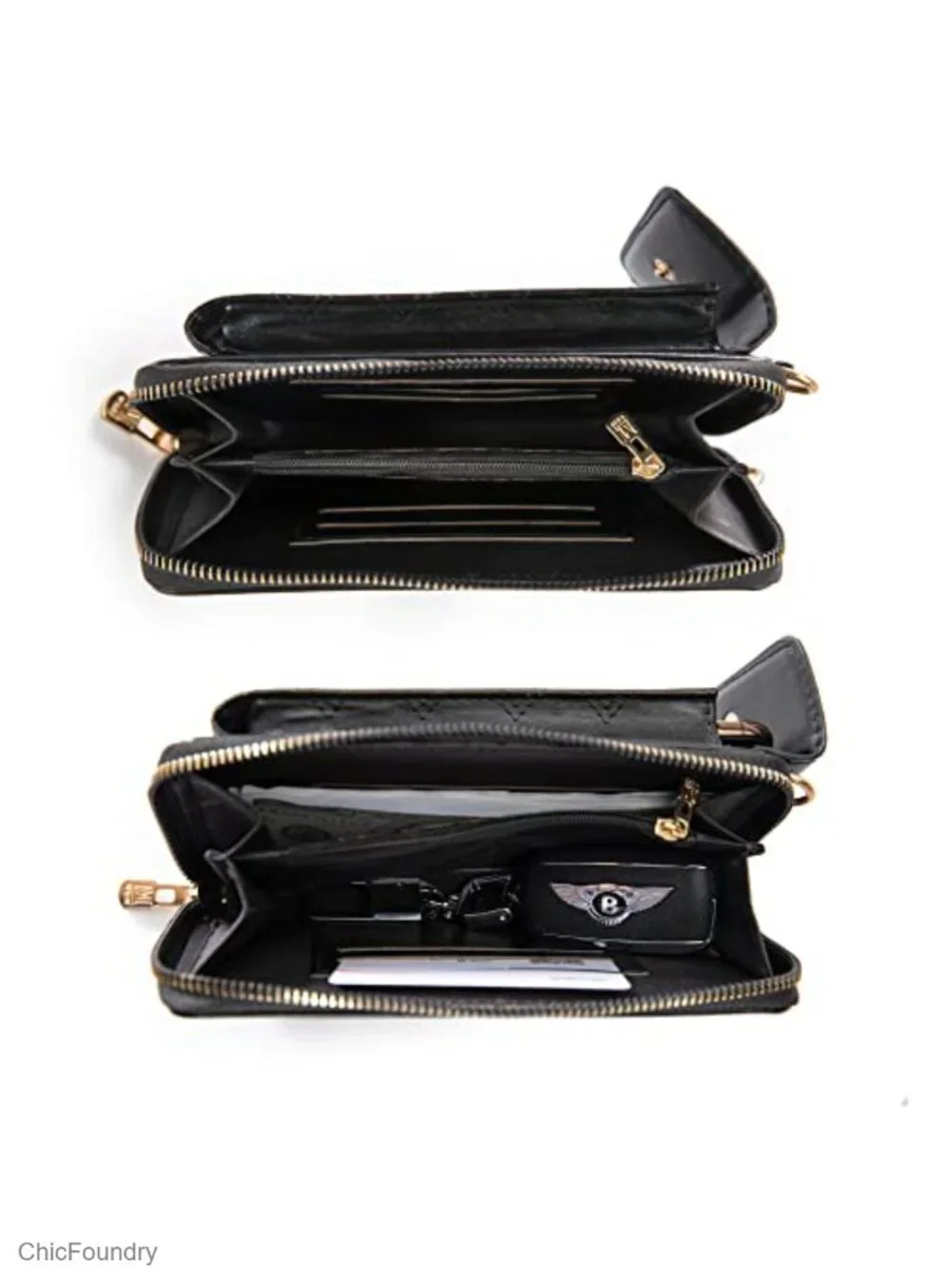 Crossbody Cell Phone Purse RFID Blocking Wallet Vegan Leather
